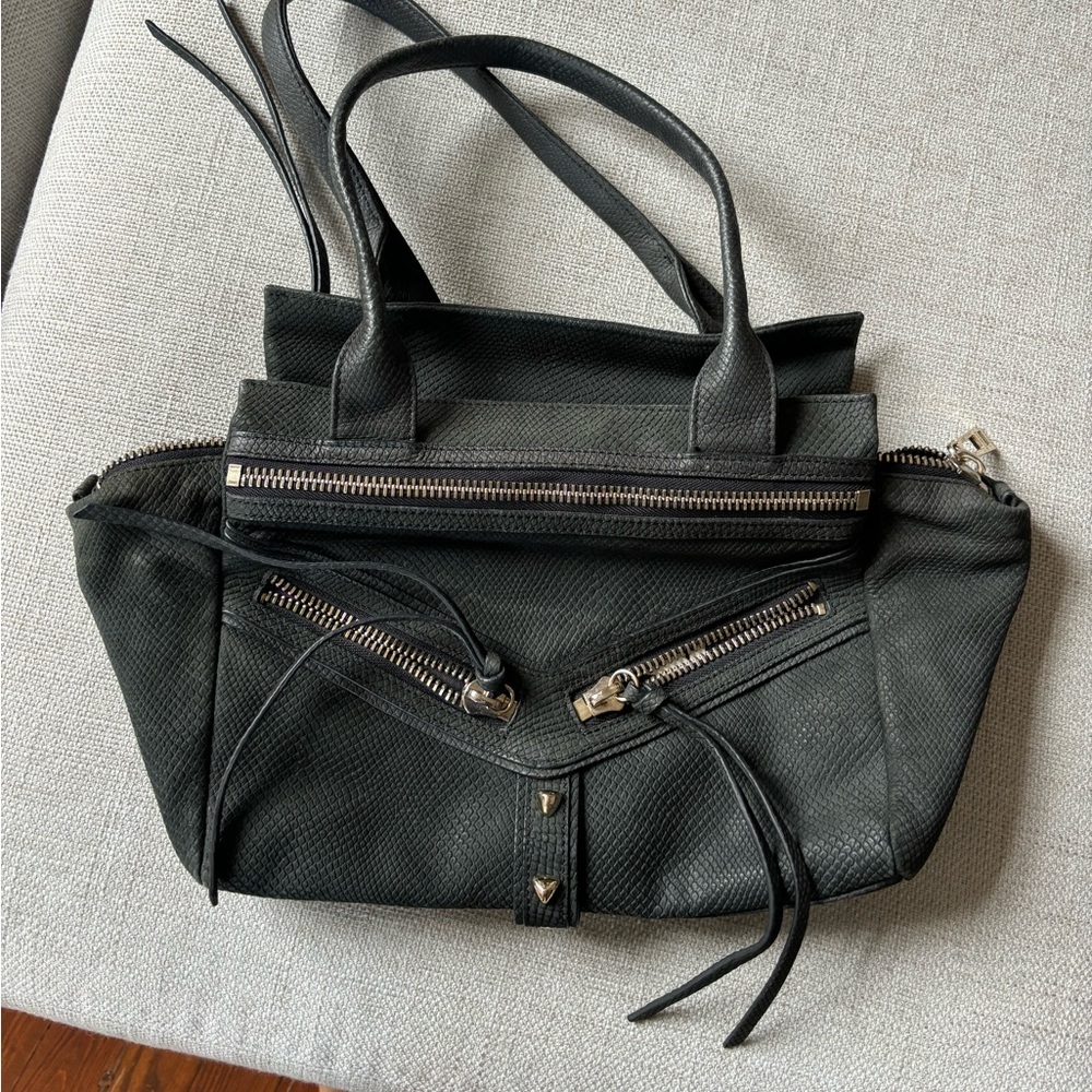 Botkier Trigger Suede Black Textured Handbag - image 2